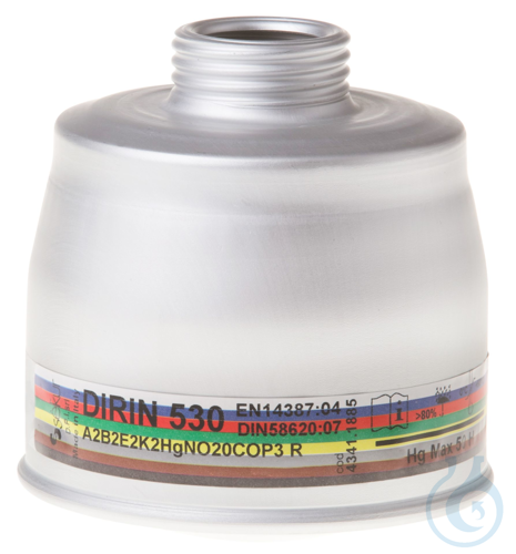 Mehrbereichs-Kombifilter DIRIN 530 A2 B2 E2 K2 Hg NO 20CO-P3R D
